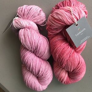 Hand Dyed-Pastel Red & Pink Tones